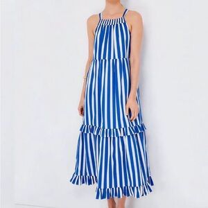 Tuckernuck Pomander Place Blue and White Striped Maxi Dress